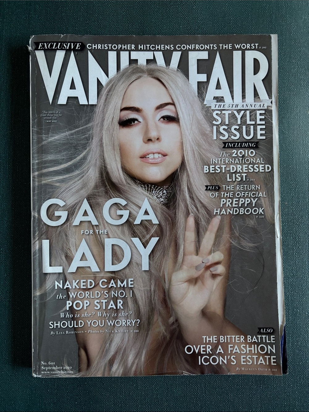 Vanity Fair September 2010 Annual Style Issue Magazine Lady Gaga